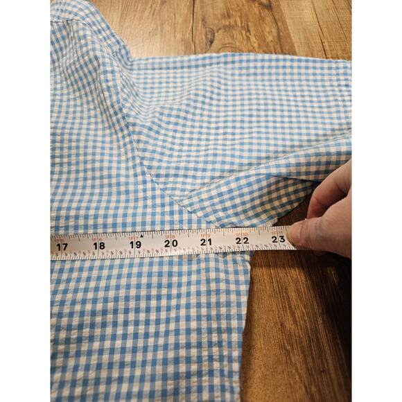 Ralph Lauren Gingham Seersucker Short Sleeve Shirt Men's Size M Classic Fit - Picture 5 of 8